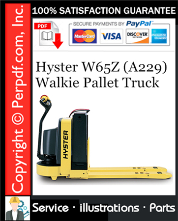 Hyster W65Z (A229) Walkie Pallet Truck Parts Manual Download