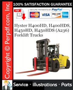 Hyster H400HD, H400HDS, H450HD, H450HDS (A236) Forklift Trucks Parts Manual