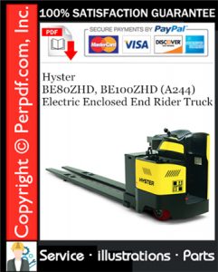 Hyster BE80ZHD, BE100ZHD (A244) Electric Enclosed End Rider Truck Parts Manual