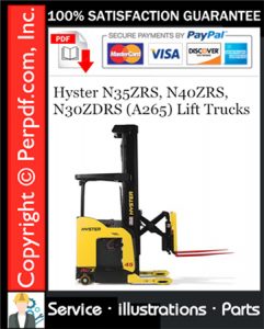 Hyster N35ZRS, N40ZRS, N30ZDRS (A265) Lift Trucks Parts Manual