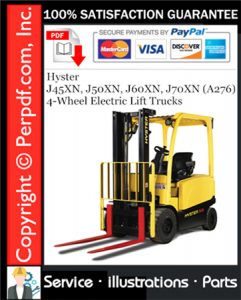 Hyster J45XN, J50XN, J60XN, J70XN (A276) 4-Wheel Electric Lift Trucks Parts Manual