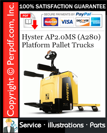 Hyster AP2.0MS (A280) Platform Pallet Trucks Parts Manual
