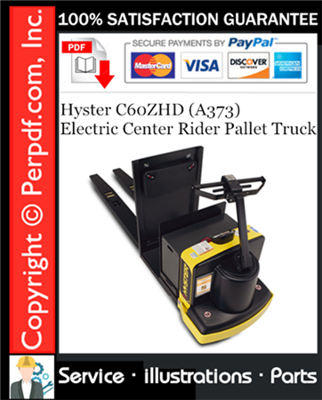 Hyster C60ZHD (A373) Electric Center Rider Pallet Truck Parts Manual