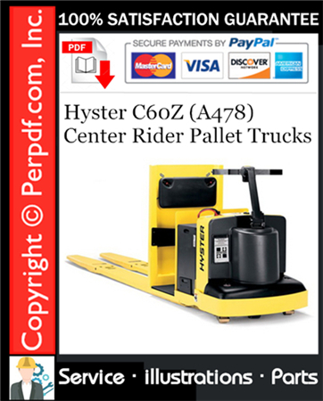 Hyster C60Z (A478) Center Rider Pallet Trucks Parts Manual Download