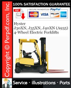 Hyster J30XN, J35XN, J40XN (A935) 4-Wheel Electric Forklifts Parts Manual