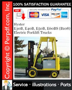 Hyster E30B, E40B, E50B, E60BS (B108) Electric Forklift Trucks Parts Manual