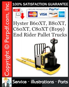 Hyster B60XT, B80XT, C60XT, C80XT (B199) End Rider Pallet Trucks Parts Manual