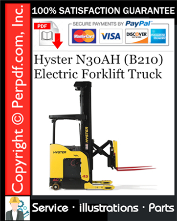 Hyster N30AH (B210) Electric Forklift Truck Parts Manual