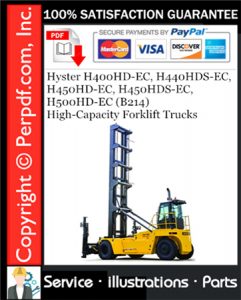 Hyster H400HD-EC, H440HDS-EC, H450HD-EC, H450HDS-EC, H500HD-EC (B214) High-Capacity Forklift Trucks