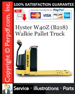 Hyster W40Z (B218) Walkie Pallet Truck Parts Manual Download