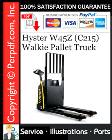 Hyster W45Z (C215) Walkie Pallet Truck Parts Manual Download