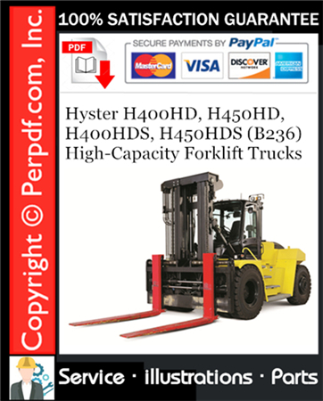 Hyster H400HD, H450HD, H400HDS, H450HDS (B236) High-Capacity Forklift Trucks Parts Manual