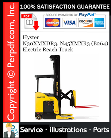 Hyster N30XMXDR3, N45XMXR3 (B264) Electric Reach Truck Parts Manual