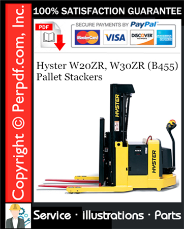Hyster W20ZR, W30ZR (B455) Pallet Stackers Parts Manual