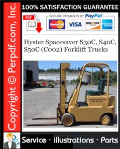 Hyster Spacesaver S30C, S40C, S50C (C002) Forklift Trucks Parts Manual