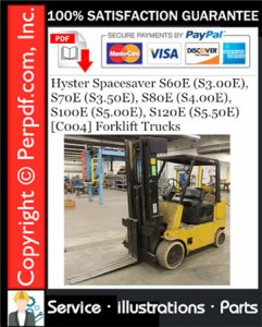 Hyster Spacesaver S60E (S3.00E), S70E (S3.50E), S80E (S4.00E), S100E (S5.00E), S120E (S5.50E) [C004] Forklift Trucks