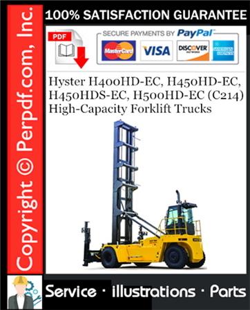 Hyster H400HD-EC, H450HD-EC, H450HDS-EC, H500HD-EC (C214) High-Capacity Forklift Trucks Parts Manual