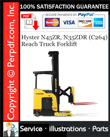 Hyster N45ZR, N35ZDR (C264) Reach Truck Forklift Parts Manual