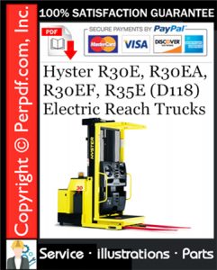 Hyster R30E, R30EA, R30EF, R35E (D118) Electric Reach Trucks Parts Manual