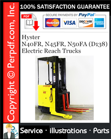 Hyster N40FR, N45FR, N50FA (D138) Electric Reach Trucks Parts Manual