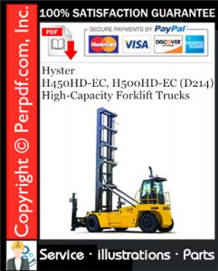 Hyster H450HD-EC, H500HD-EC (D214) High-Capacity Forklift Trucks Parts Manual