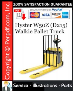 Hyster W50Z (D215) Walkie Pallet Truck Parts Manual