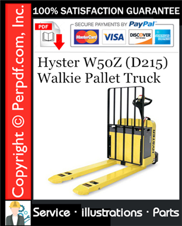 Hyster W50Z (D215) Walkie Pallet Truck Parts Manual