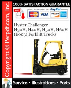 Hyster Challenger H30H, H40H, H50H, H60H (E003) Forklift Trucks Parts Manual