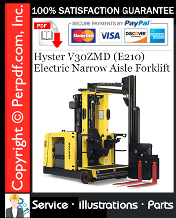 Hyster V30ZMD (E210) Electric Narrow Aisle Forklift Parts Manual