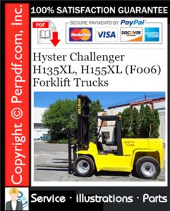 Hyster Challenger H135XL, H155XL (F006) Forklift Trucks Parts Manual