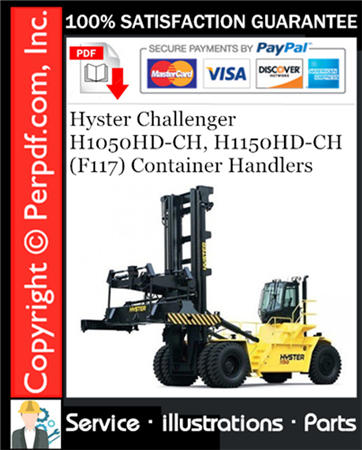 Hyster Challenger H1050HD-CH, H1150HD-CH (F117) Container Handlers Parts Manual