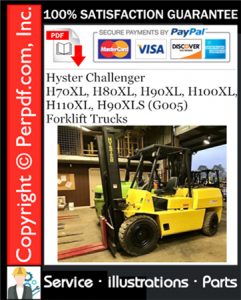 Hyster Challenger H70XL, H80XL, H90XL, H100XL, H110XL, H90XLS (G005) Forklift Trucks Parts Manual