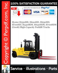 Hyster H550HD, H620HD, H650HD, H700HD, H550HDS, H650HDS, H700HDS (G008) High-Capacity Forklift Trucks