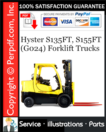 Hyster S135FT, S155FT (G024) Forklift Trucks Parts Manual Download