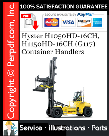 Hyster H1050HD-16CH, H1150HD-16CH (G117) Container Handlers Parts Manual