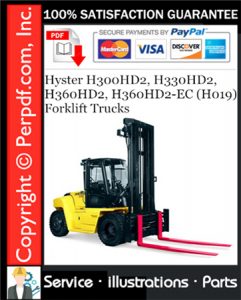 Hyster H300HD2, H330HD2, H360HD2, H360HD2-EC (H019) Forklift Trucks Parts Manual