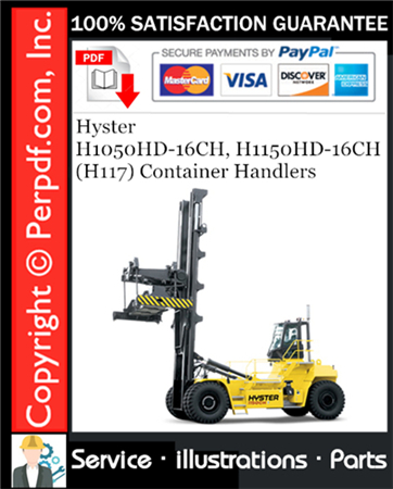 Hyster H1050HD-16CH, H1150HD-16CH (H117) Container Handlers Parts Manual