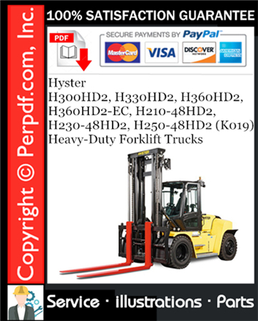 Hyster H300HD2, H330HD2, H360HD2, H360HD2-EC, H210-48HD2, H230-48HD2, H250-48HD2