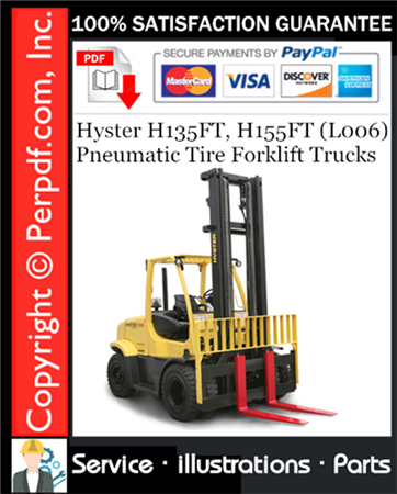 Hyster H135FT, H155FT (L006) Pneumatic Tire Forklift Trucks Parts Manual