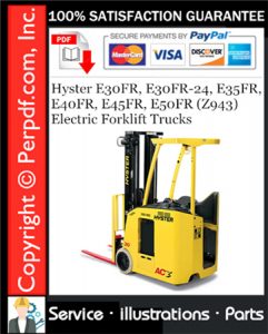 Hyster E30FR, E30FR-24, E35FR, E40FR, E45FR, E50FR (Z943) Electric Forklift Trucks Parts Manual