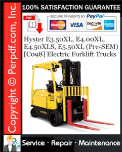 Hyster E3.50XL, E4.00XL, E4.50XLS, E5.50XL (Pre-SEM) [C098] Electric Forklift Trucks