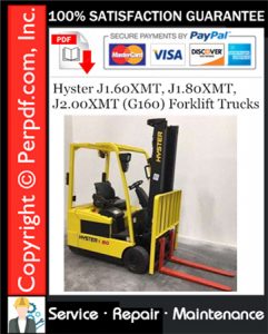 Hyster J1.60XMT, J1.80XMT, J2.00XMT (G160) Forklift Trucks Service Repair Manual