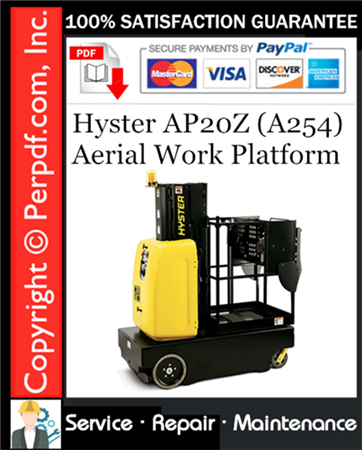 Hyster AP20Z (A254) Aerial Work Platform Service Repair Manual