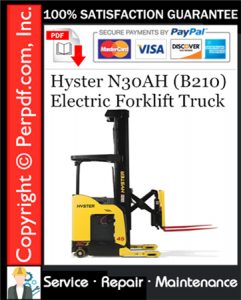 Hyster N30AH (B210) Electric Forklift Truck Service Repair Manual