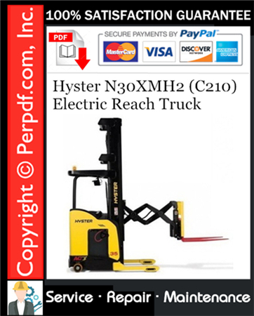Hyster N30XMH2 (C210) Electric Reach Truck Service Repair Manual Download