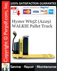 Hyster W65Z (A229) WALKIE Pallet Truck Service Repair Manual