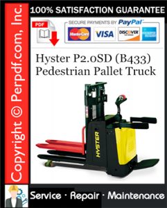 Hyster P2.0SD (B433) Pedestrian Pallet Truck Service Repair Manual