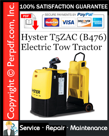 Hyster T5ZAC (B476) Electric Tow Tractor Service Repair Manual