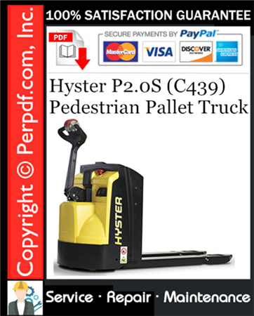 Hyster P2.0S (C439) Pedestrian Pallet Truck Service Repair Manual