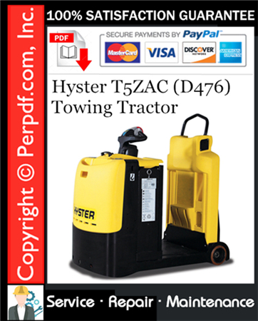 Hyster T5ZAC (D476) Towing Tractor Service Repair Manual